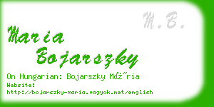 maria bojarszky business card